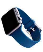 WITHit Navy Smooth Silicone Band designed for Apple Watch 42mm (Series 1-3 only) & 44/45/46/49mm (Ultra & Ultra 2)