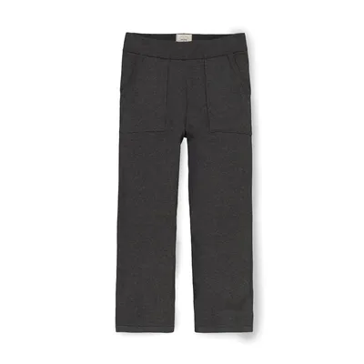 Hope & Henry Women's Organic Cotton Wide-Leg Sweater Pant