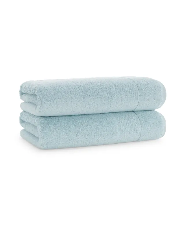 Aston & Arden Luxury Turkish Bath Towels, 2-Pack, 600 gsm, Extra Soft & Plush, 30x60, Solid Color options with Dobby Border - Copen Blue