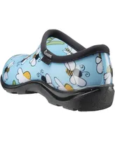 Sloggers Womens Waterproof Comfort Shoes, Blue Bees Print, Size 6