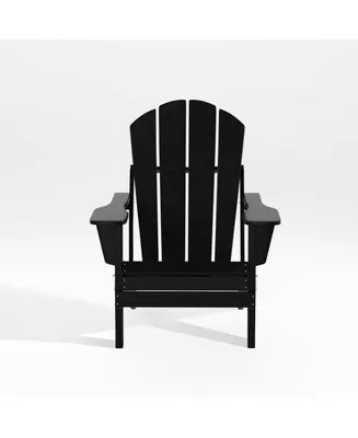 WestinTrends All-Weather Contoured Outdoor Poly Folding Adirondack Chair