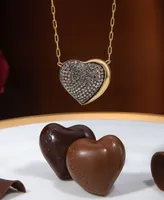 Le Vian Godiva x Le Vian Chocolate Diamond Pave Heart Pendant Necklace (2-3/8 ct. t.w.) in 14k Gold, 17" + 2" extender