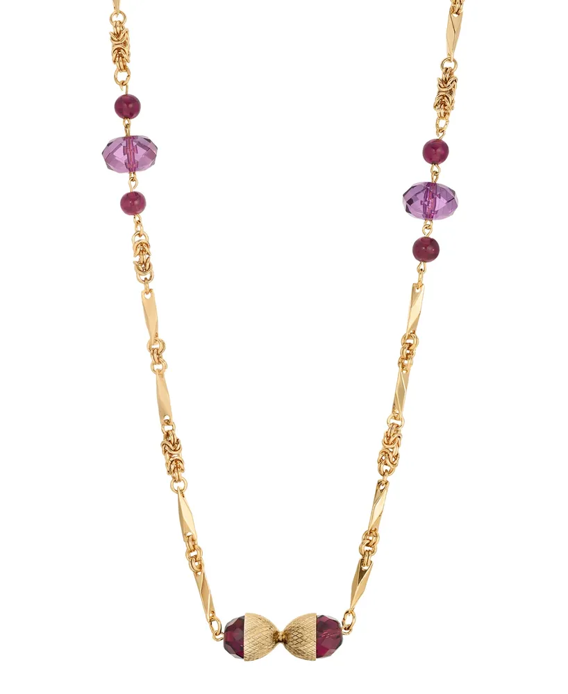 2028 Purple Stone Necklace