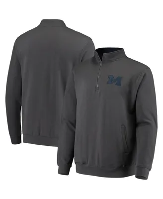 Men's Colosseum Charcoal Michigan Wolverines Tortugas Logo Quarter-Zip Jacket