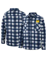 Men's Colosseum Navy Michigan Wolverines Ellis Full-Snap Jacket