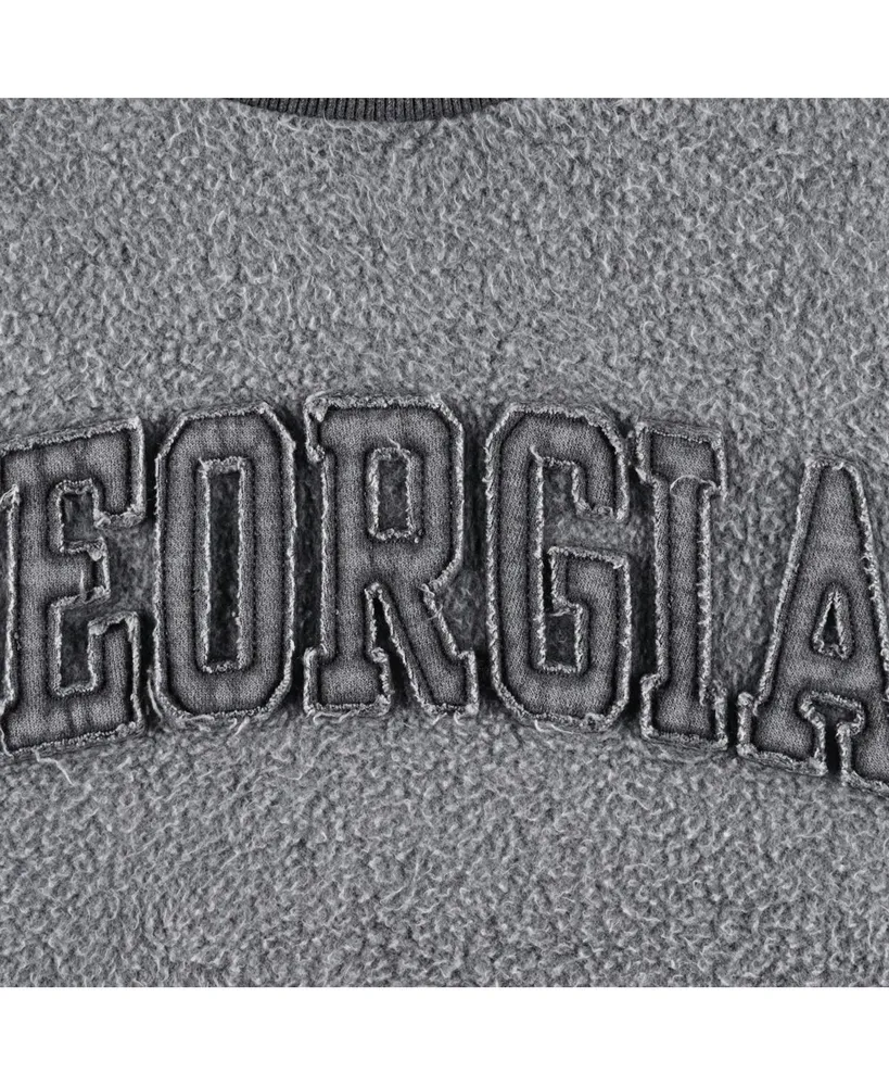 Women's Pressbox Black Georgia Bulldogs Ponchoville Pullover Sweatshirt