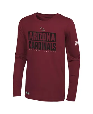 Men's New Era Cardinal Arizona Cardinals Combine Authentic Offsides Long Sleeve T-shirt