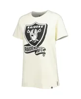 Women's New Era Cream Las Vegas Raiders Chrome Sideline T-shirt