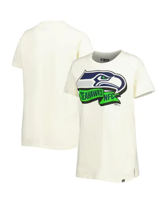 Women's New Era Cream Seattle Seahawks Chrome Sideline T-shirt