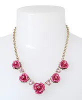 Betsey Johnson Rose Bib Necklace