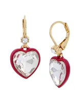 Betsey Johnson Heart Drop Earrings