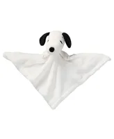 Lambs & Ivy Peanuts Snoopy Lovey White/Black Plush Security Blanket