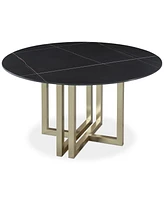 Emila 54" Round Sintered Stone Mix and Match Dining Table, Created for Macy's