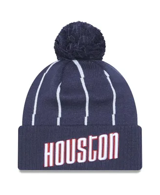 Men's New Era Gray Houston Rockets 2022/23 City Edition Official Cuffed Pom Knit Hat