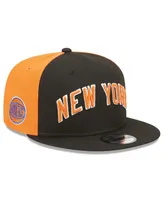 Men's New Era Black New York Knicks 2022/23 City Edition Official 9FIFTY Snapback Adjustable Hat