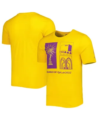 Men's Yellow Fifa World Cup Qatar 2022 Around The T-shirt