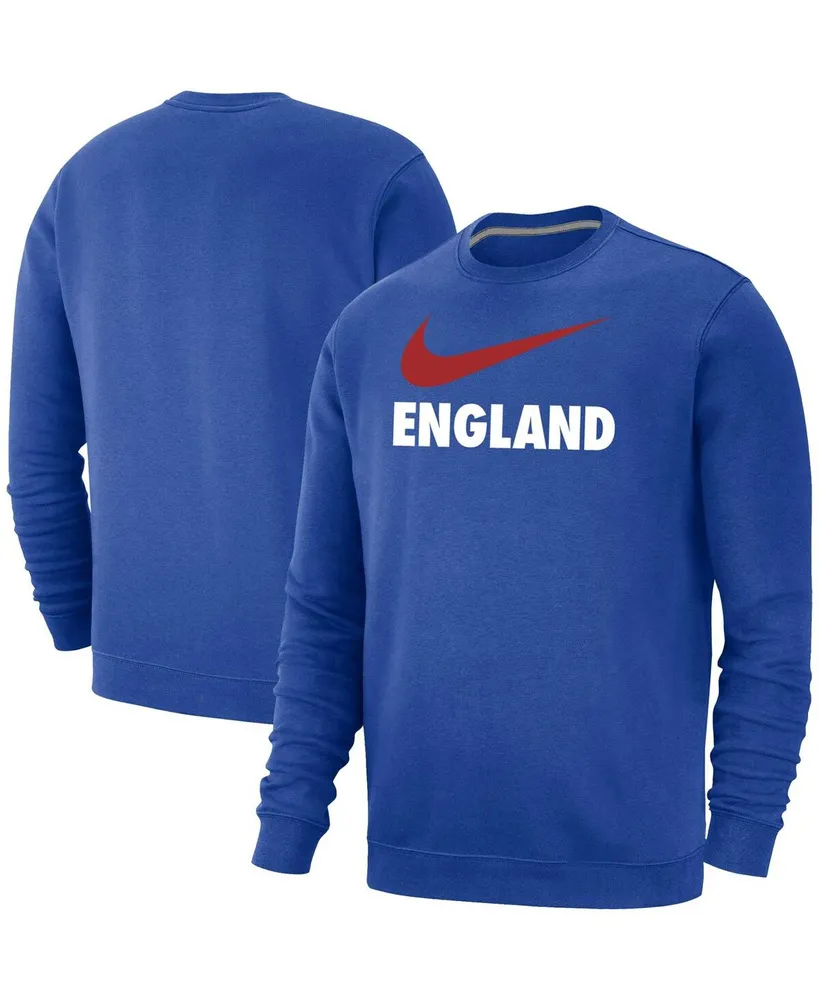 Men's Nike Royal England National Team Lockup Club Pullover Sweatshirt