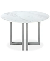 Emila 54" Round Sintered Stone Mix and Match Dining Table, Created for Macy's