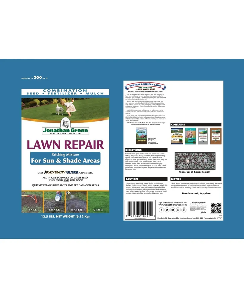 Jonathan Green Black Beauty Lawn Repair for Sun & Shade, 4.5lb bag