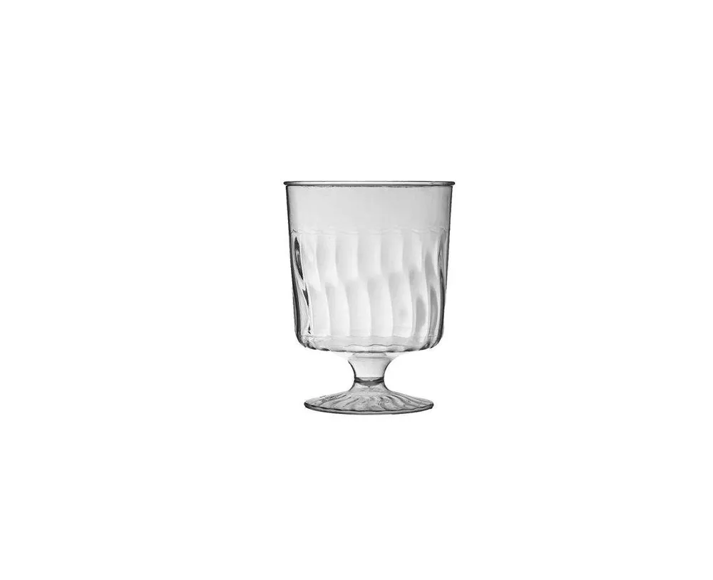 Smarty Had A Party 12 oz. Clear Elegant Stemless Plastic Wine Glasses (64 Glasses)