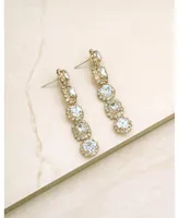 Ettika Crystal Droplets Earrings in 18K Gold Plating