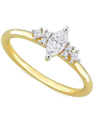 Marquise Diamond Engagement Ring (3/8 ct. t.w.) 14k Gold