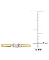 Diamond 3-Stone Engagement Ring (1/6 ct. t.w.) 14k Gold