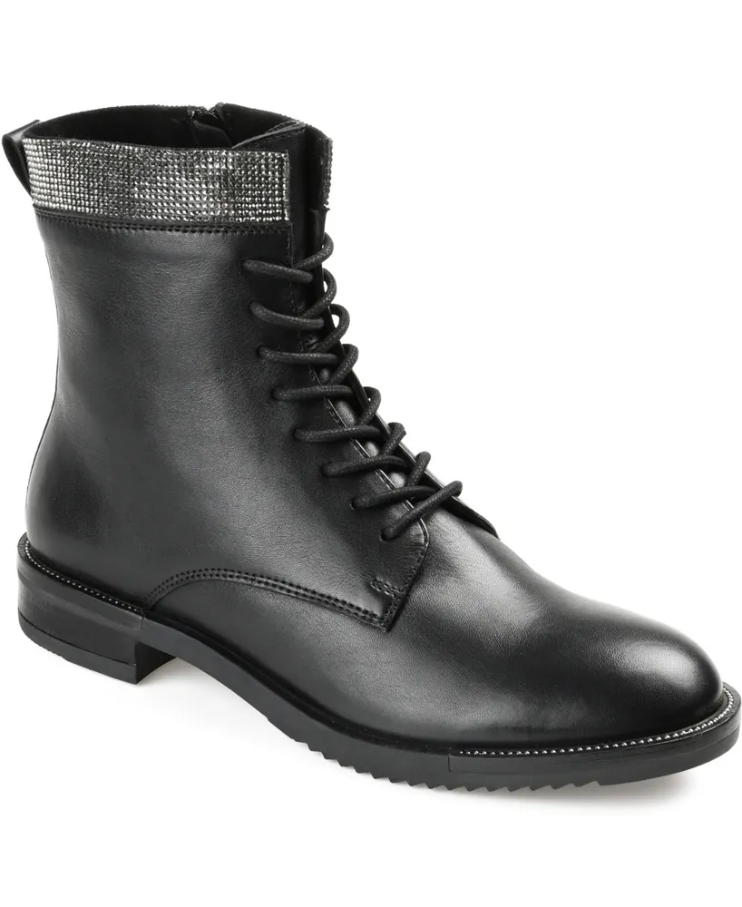 Journee Signature Women's Natara Lace Up Combat Booties