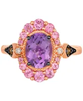 Le Vian Grape Amethyst (3/4 ct. t.w.), Passionfruit Tourmaline (5/8 ct. t.w.), Chocolate Diamond (1/10 ct. t.w.) & Nude Diamond (1/20 ct. t.w.) Statem