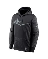 Men's Nike Black New Orleans Saints Rflctv Chevron Pullover Hoodie