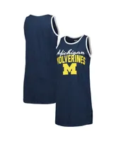 Women's Concepts Sport Heathered Navy Michigan Wolverines Tank Nightshirt