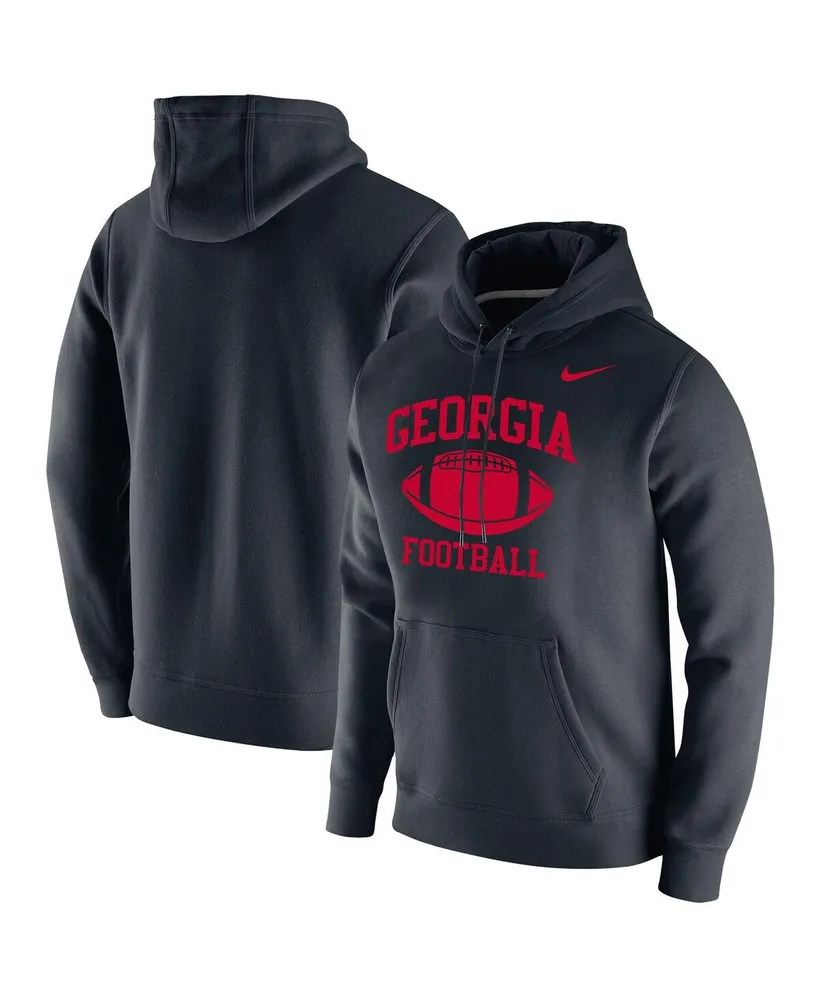 Men's Nike Black Georgia Bulldogs Retro Football Club Fleece Pullover Hoodie