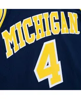 Men's Mitchell & Ness Chris Webber Navy Michigan Wolverines Player Swingman Jersey