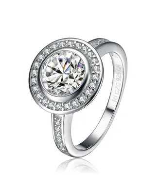 Genevive Sterling Silver Cubic Zirconia Jewel Ring Collection