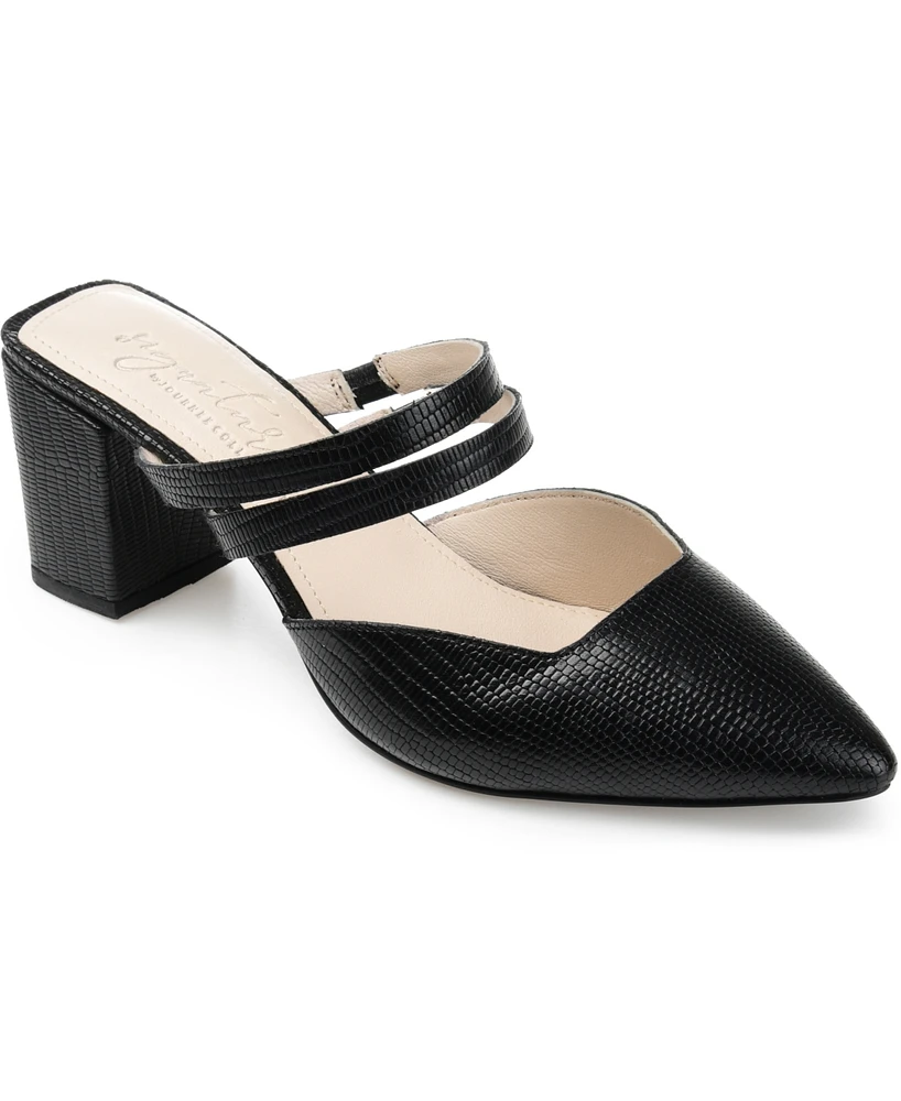 Journee Signature Women's Kaitlynn Block Heel Slip On Pumps