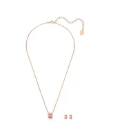 Swarovski Millenia Octagon Cut Swarovski Zirconia Necklace and Earring Set, 2 Pieces