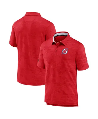 Men's Fanatics Red and White New Jersey Devils Special Edition 2.0 Authentic Pro Polo Shirt
