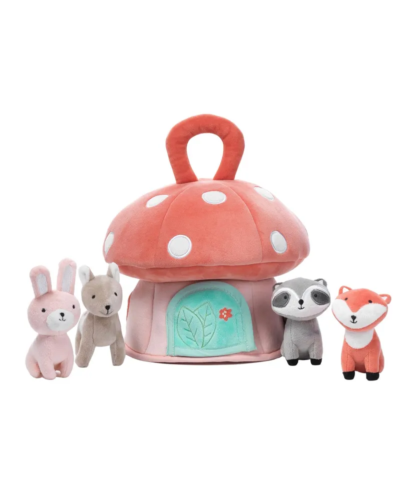 Lambs & Ivy Interactive Plush Mushroom House with Stuffed Animal Toys