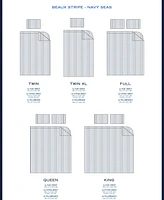 Nautica Beaux Stripe Cotton Percale -Piece Sheet Set