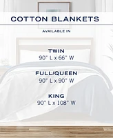 Nautica Rope Stripe Cotton Woven Blanket, Full/Queen