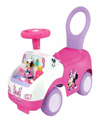 Disney Minnie Mouse Happy Kitchen Activity Ride-On Lights Sounds Foot to Floor Kids Car Push Pull
