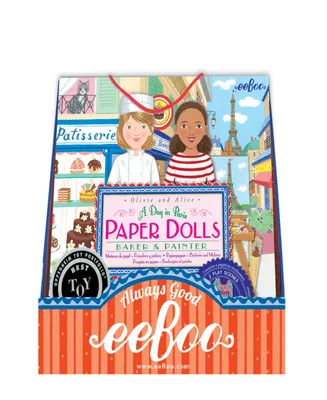 Eeboo Baker and Painter Paper Dolls 3 Piece Set