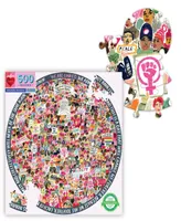 Eeboo Piece and Love Women March 500 Piece Round Circle Jigsaw Puzzle Set