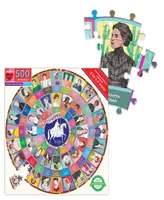 Eeboo Piece Love Votes for Women 500 Piece Round Circle Jigsaw Puzzle Set