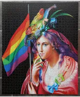 Eeboo Piece and Love Liberty Rainbow 1000 Piece Square Adult Jigsaw Puzzle Set