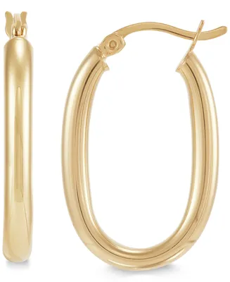 Giani Bernini Polished Oval Tube Small Hoop Earrings 25mm, Created for Macy's