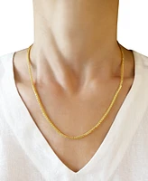 Square Wheat Link 20" Chain Necklace in 14k Gold