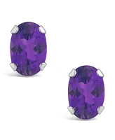 Macy's Gemstone Stud Earrings 10k White Gold