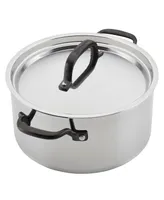 KitchenAid 5-Ply Clad Stainless Steel 6 Quart Induction Stockpot with Lid