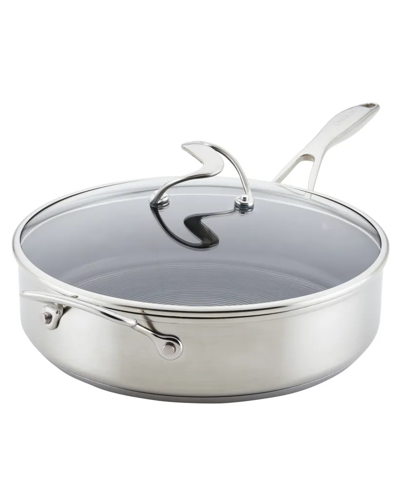 Circulon Stainless Steel 5 Quart Induction Saute Pan with Lid and Steelshield Hybrid Stainless and Non-stick Technology